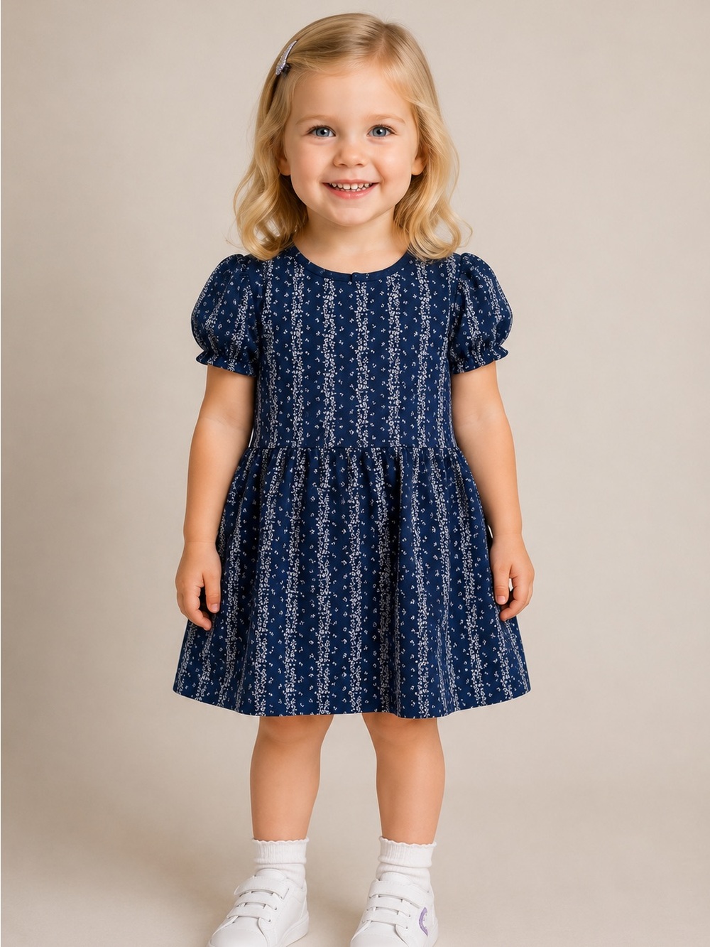 Ralph Lauren Classic Navy Floral Kids' Dress